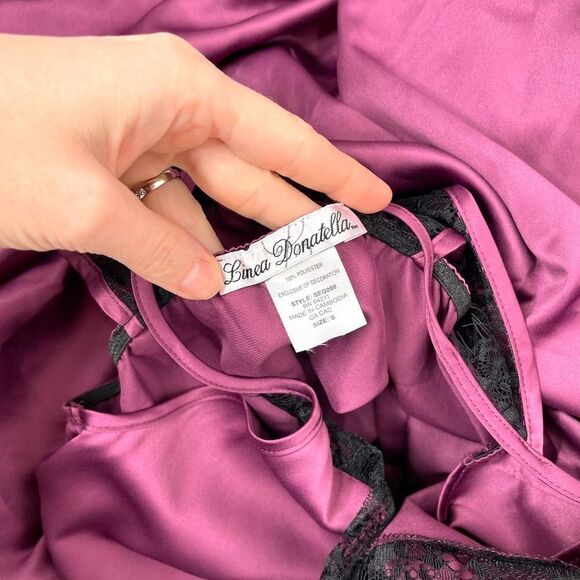 Linea Donatella Sets to Go Satin Chemise & Wrap Robe Sz S - Picture 10 of 10